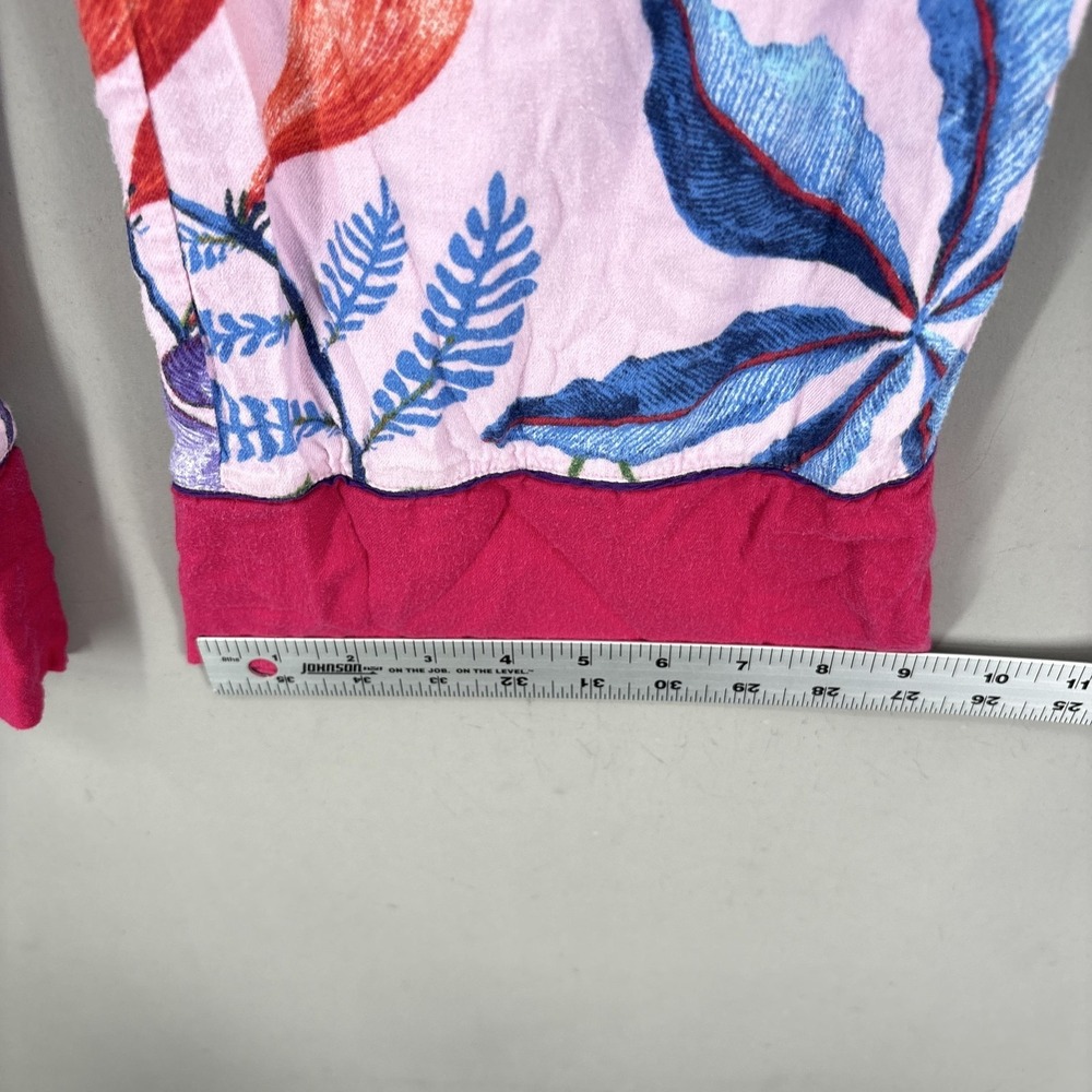 Rosa De Weerd‎ Anthropologie Pajama Pants Womens XS Multicolor Floral Jersey - Picture 7 of 12